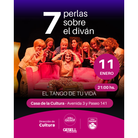 EL TANGO Y LA PSICOLOG&Iacute;A SE CITAN EN VILLA GESELL: LLEGA "7 PERLAS SOBRE EL DIV&Aacute;N"