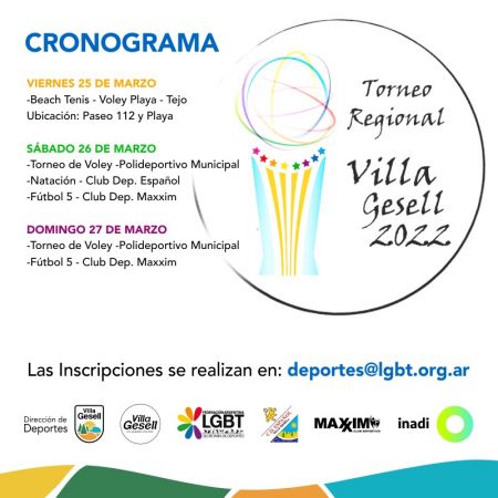 POR PRIMERA VEZ, SE REALIZARÁ UN TORNEO DEPORTIVO LGBT EN VILLA GESELL : 
