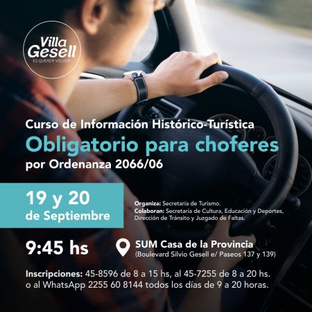 EL CURSO DE INFORMACIÓN HISTÓRICA Y TURÍSTICA SE REALIZARÁ ESTE JUEVES EN LA CASA DE LA PROVINCIA DESDE LAS 09.45